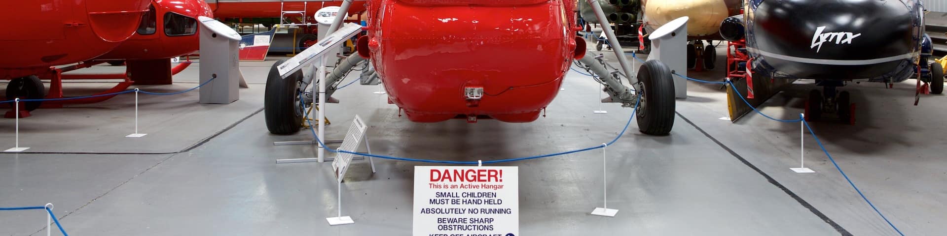 International Helicopter Museum showing interior views and aircraft