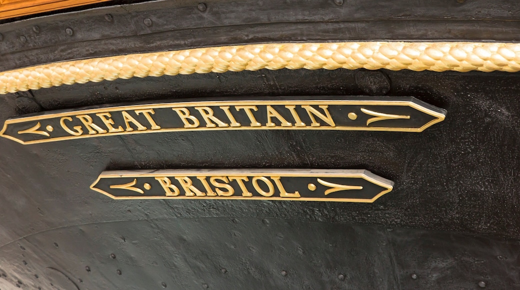 SS Great Britain som viser skilt