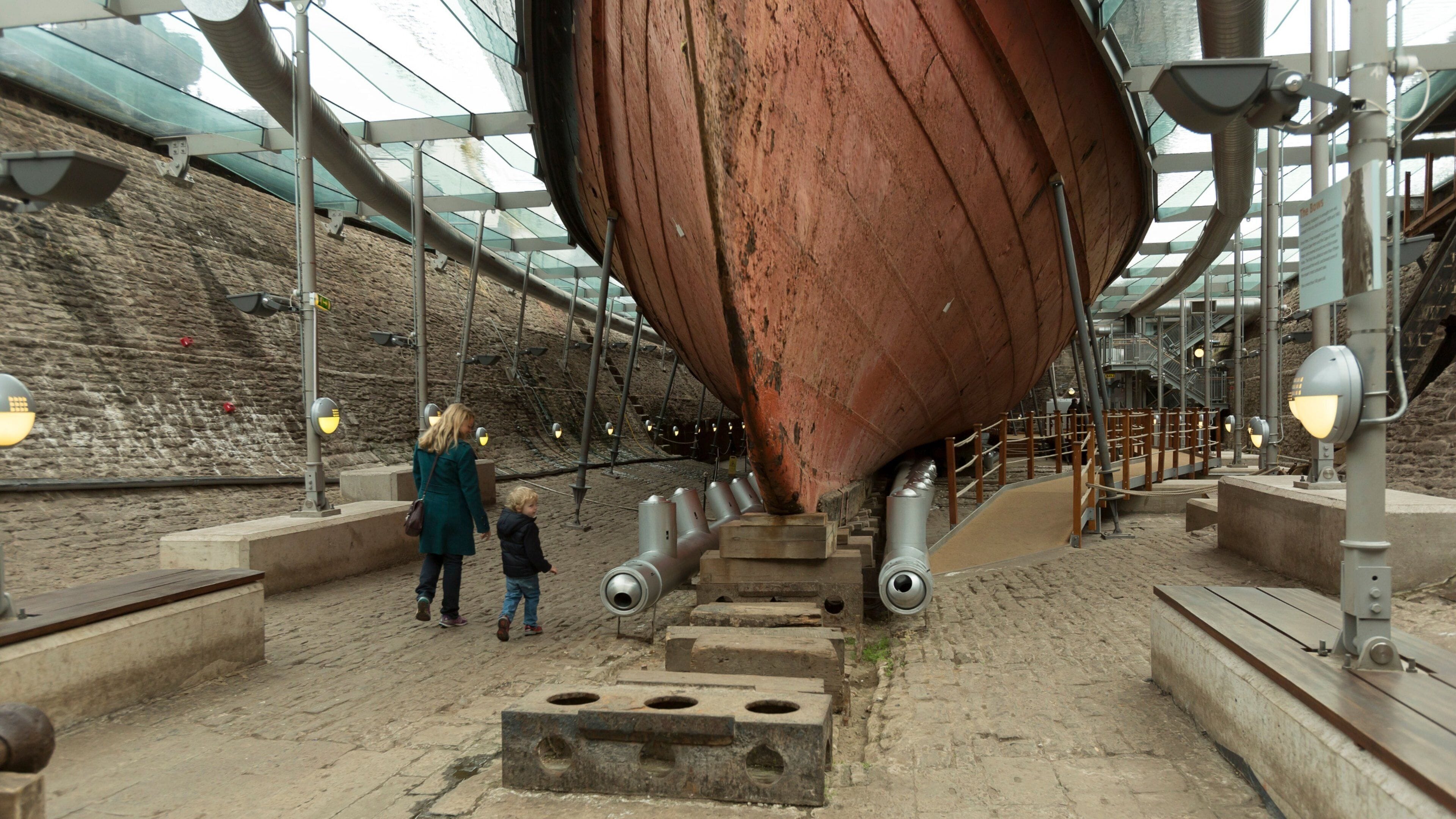 SS Great Britain showing interior views as well as a family