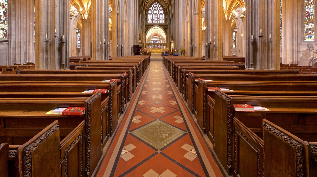 St. Mary Redcliffe Church which includes a church or cathedral, interior views and heritage elements