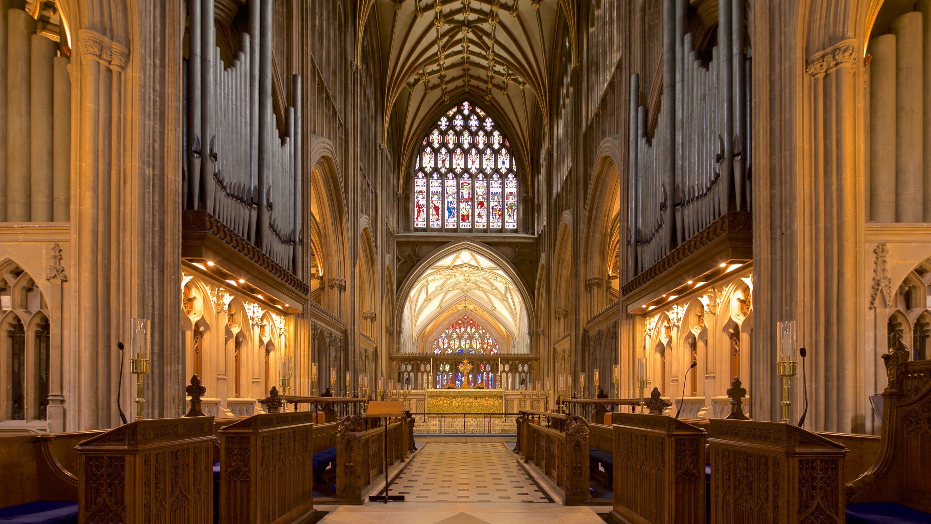 St. Mary Redcliffe Church featuring a church or cathedral, interior views and heritage elements