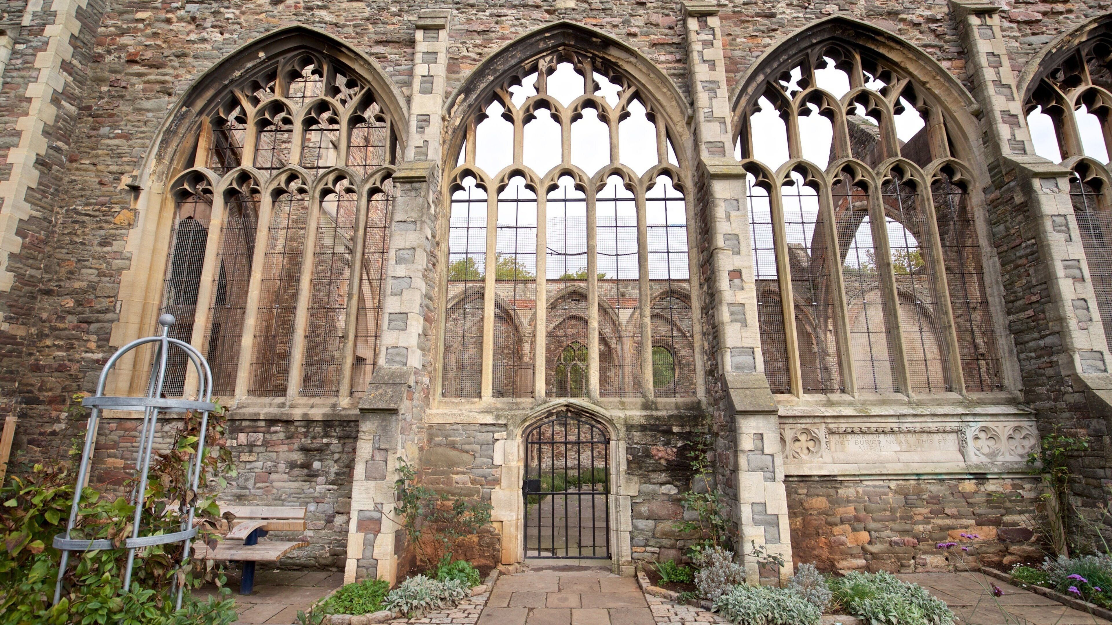 St. Peters Church which includes heritage elements and a ruin