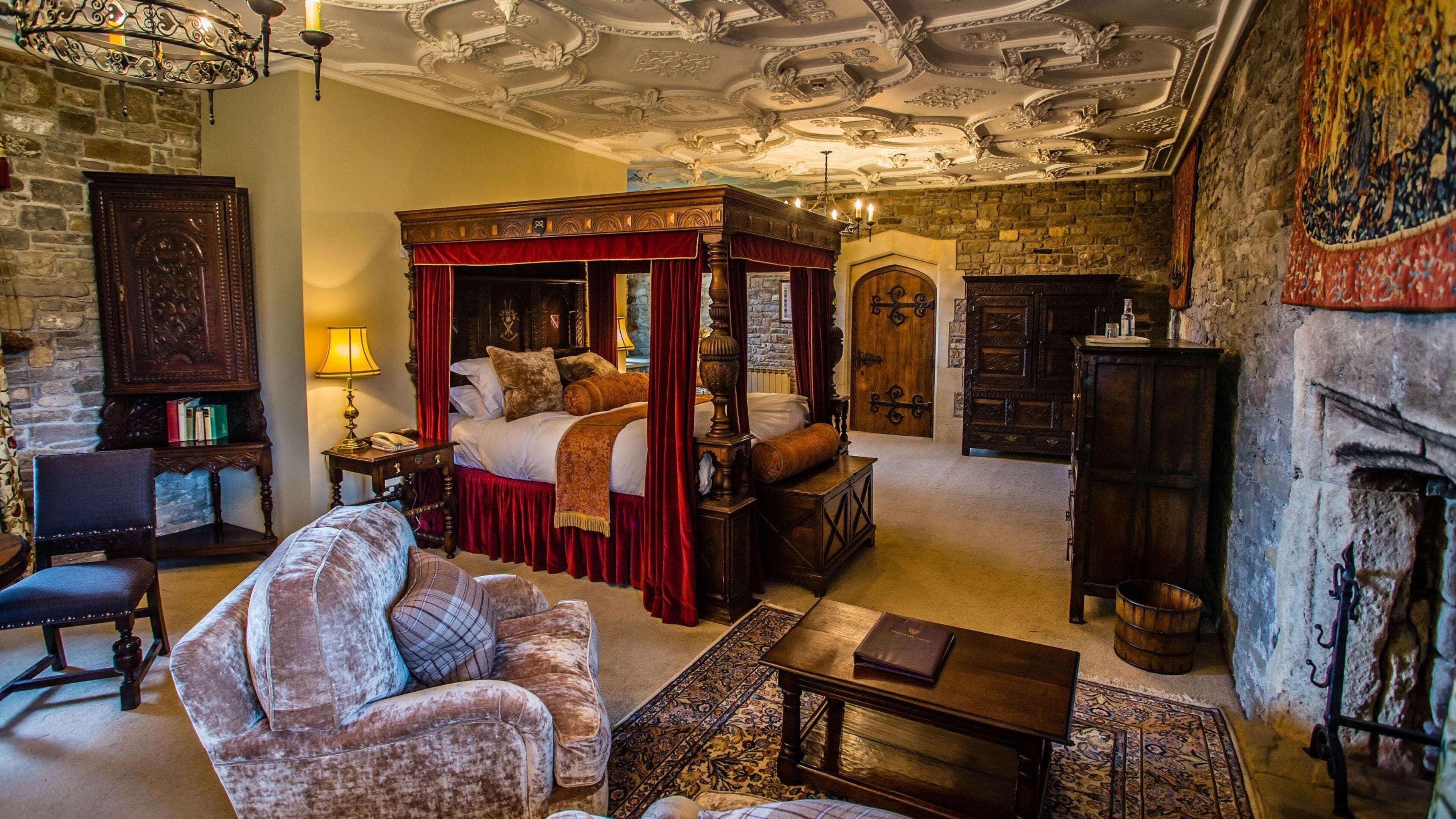 Thornbury Castle which includes heritage elements, interior views and a house