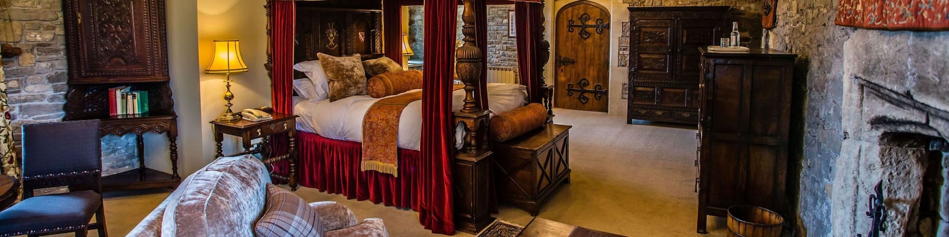 Thornbury Castle which includes heritage elements, interior views and a house