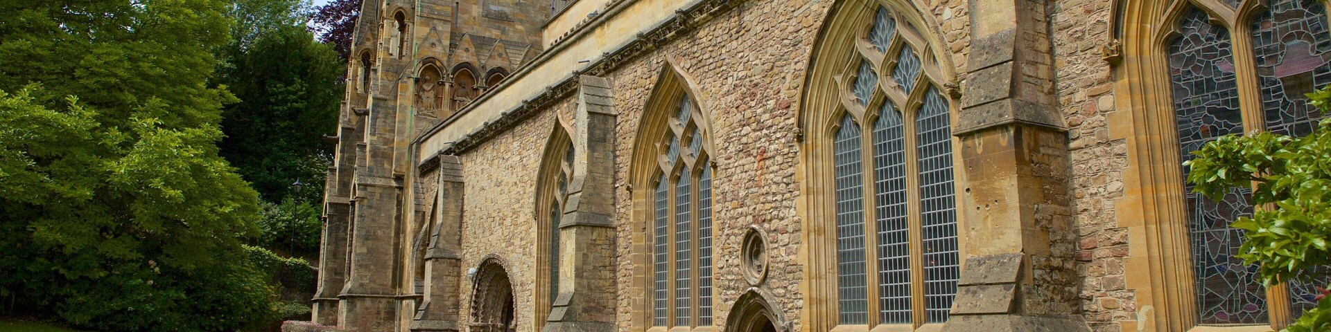 Llandaff Cathedral showing heritage architecture, a church or cathedral and heritage elements