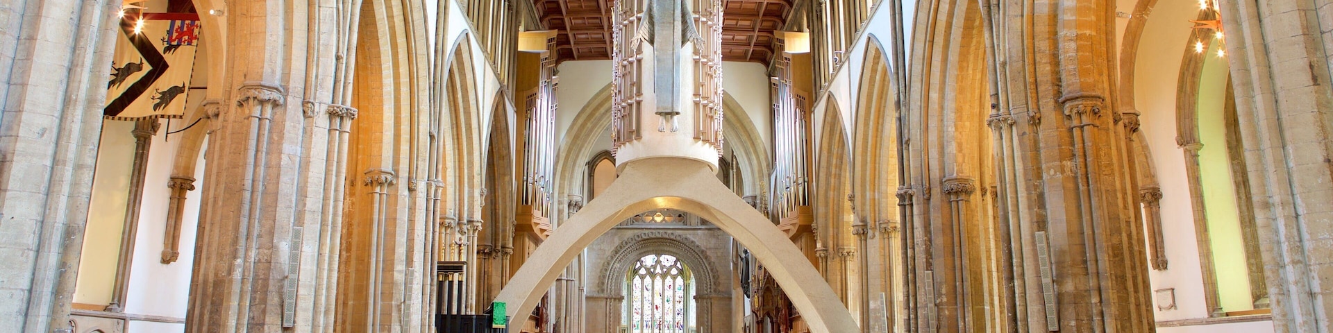 Llandaff Cathedral featuring heritage architecture, religious elements and a church or cathedral