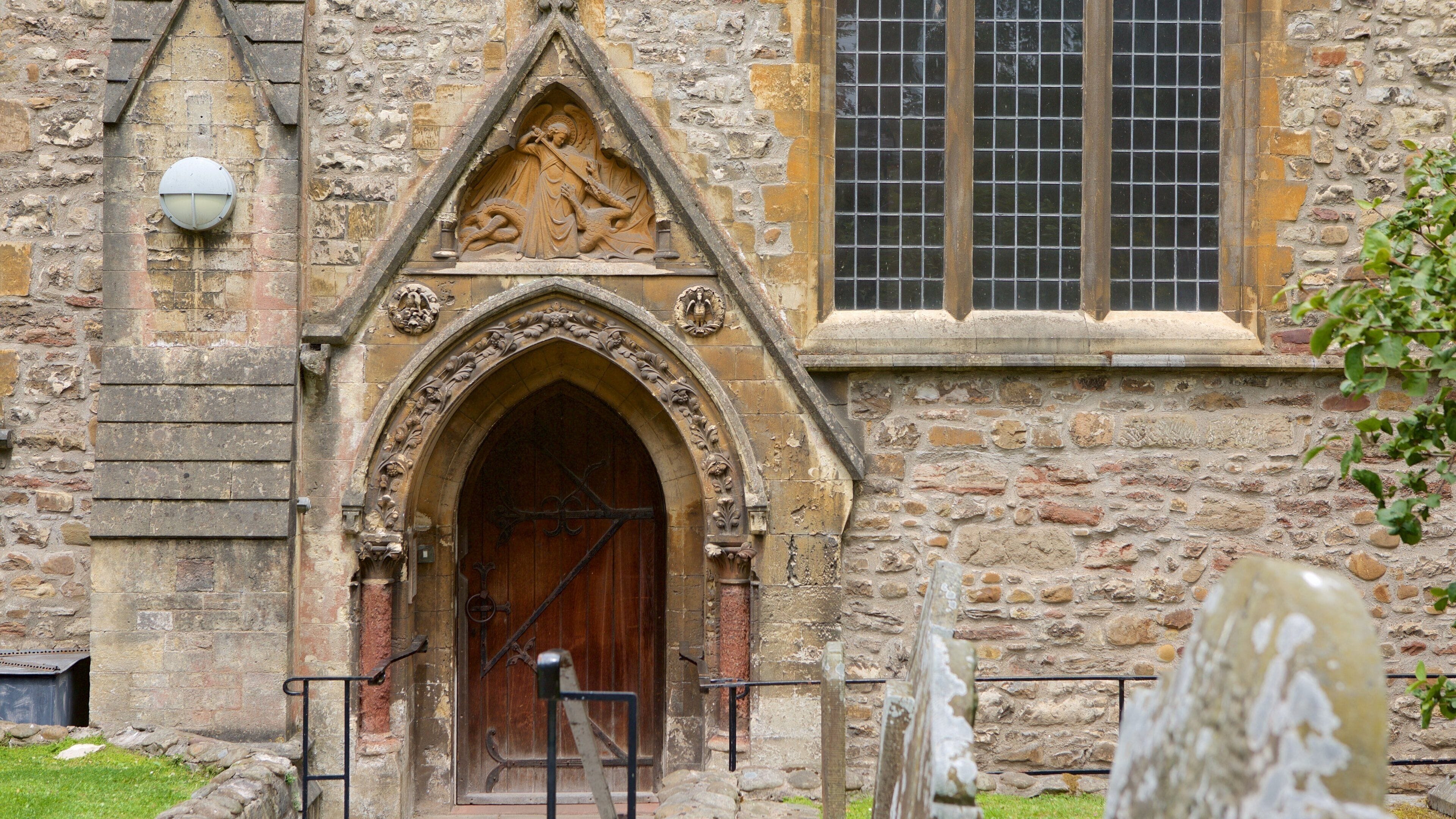 Llandaff Cathedral which includes a church or cathedral, heritage elements and religious aspects