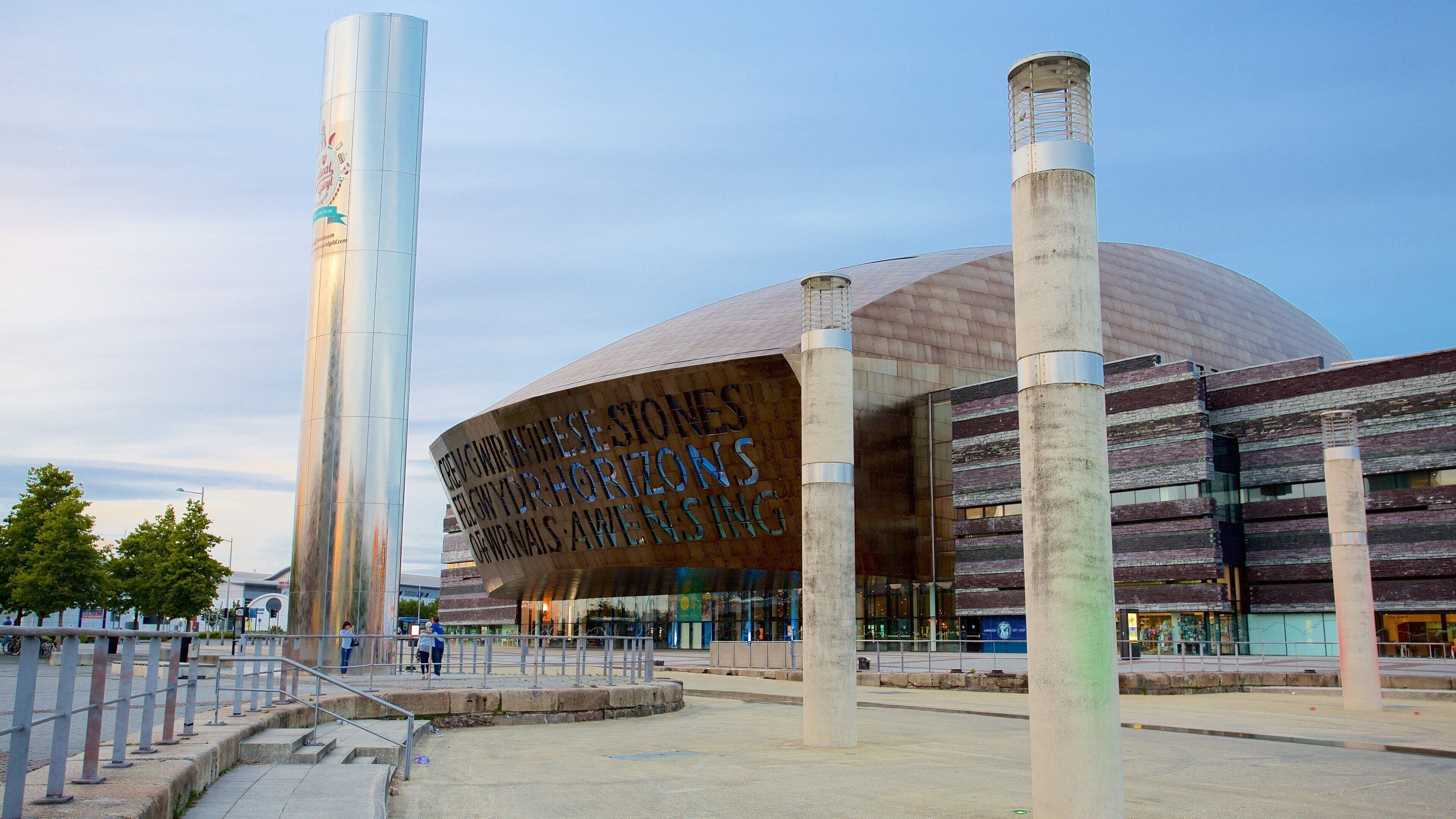 Wales Millennium Centre which includes modern architecture
