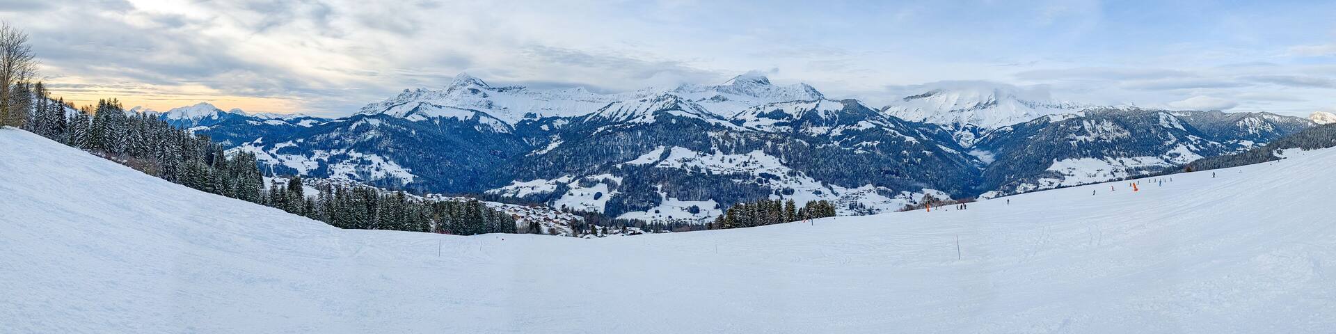 Crest-Voland Ski Slopes Winter Alpine Landscape