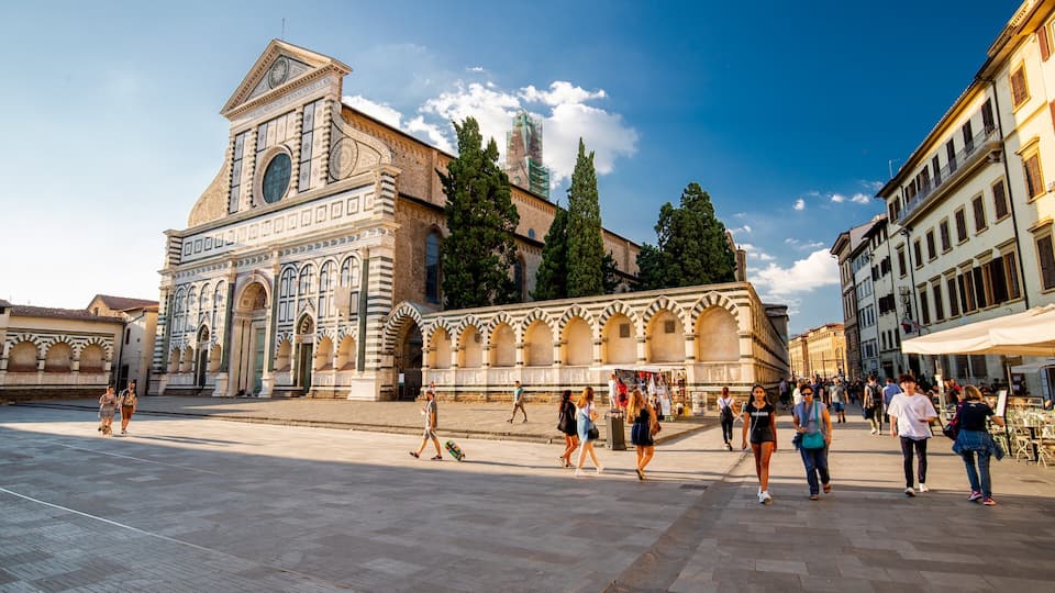 Arcetri which includes a square or plaza, a church or cathedral and heritage architecture