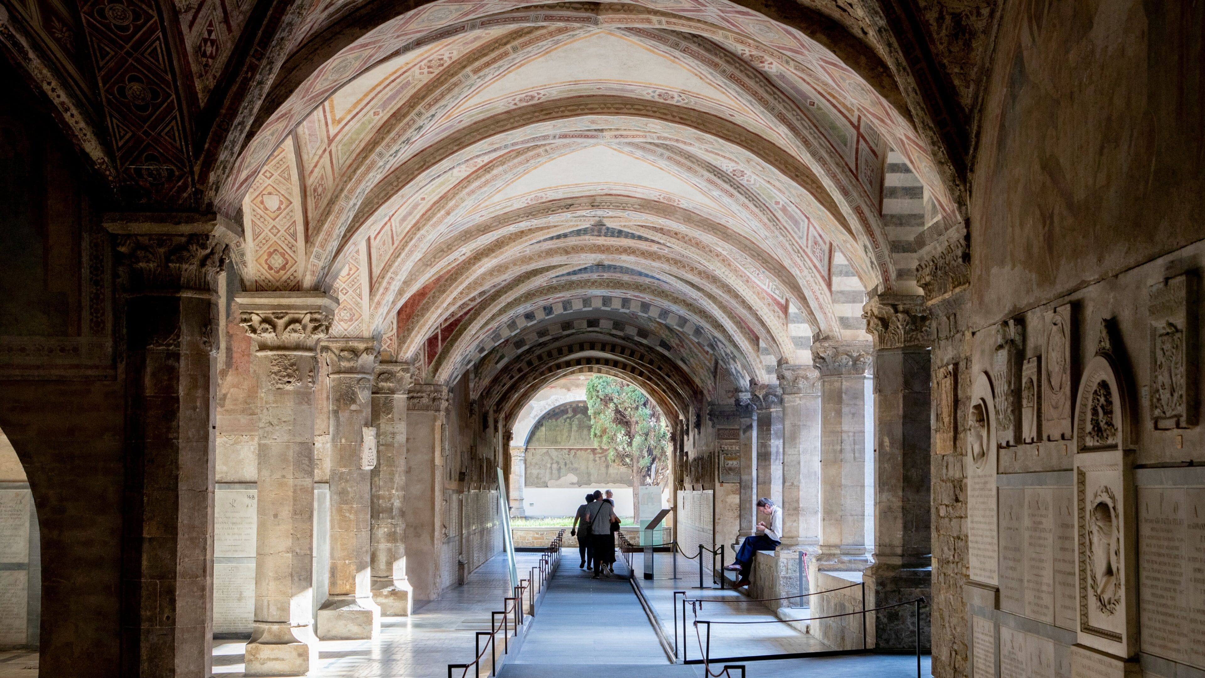 Santa Maria Novella showing heritage elements as well as a small group of people