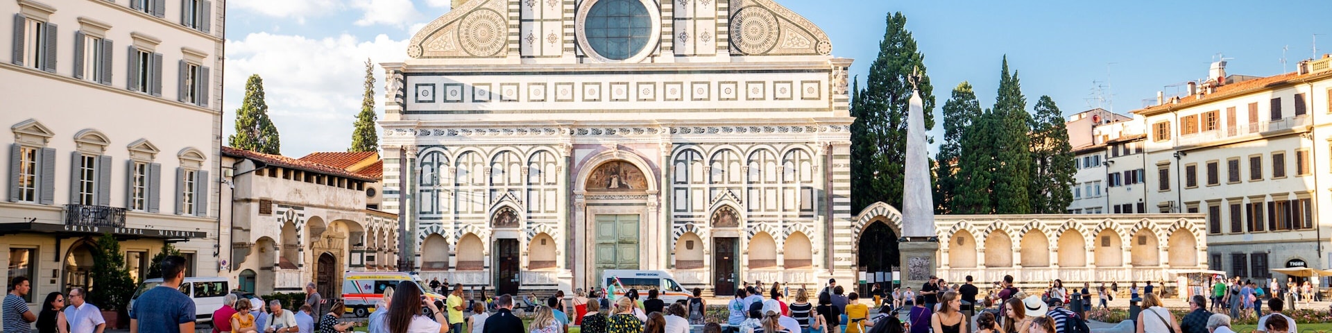Santa Maria Novella which includes heritage architecture, a church or cathedral and street scenes
