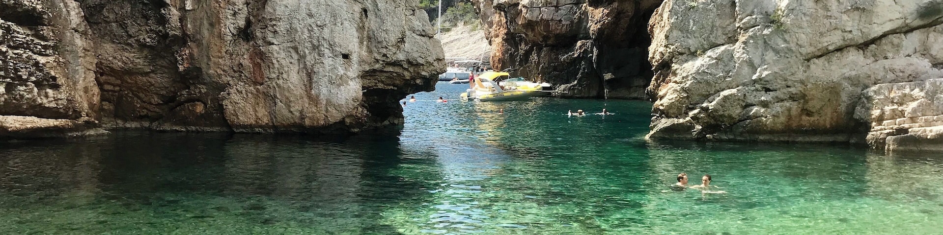 Typically the tour I took doesn’t stop here, but I requested it and thankfully they obliged! So so so pretty!! You swim in, it’s rocky, and you share it with a bunch of other people - still - would come back here in a heartbeat.