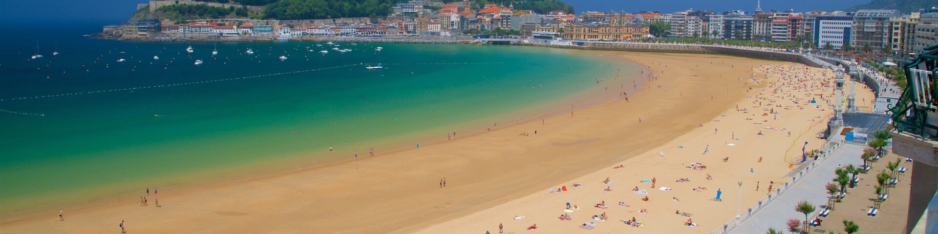 San Sebastian featuring a beach, a coastal town and general coastal views
