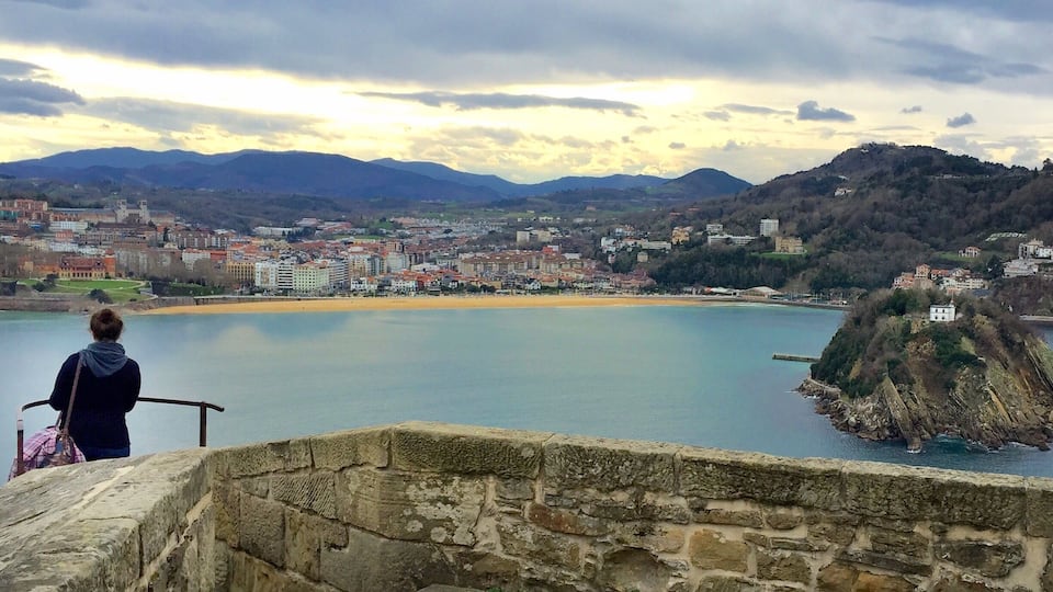 La Concha bay from mount Urgull