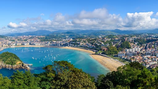 Panoramic view of San Sebastian in Spain