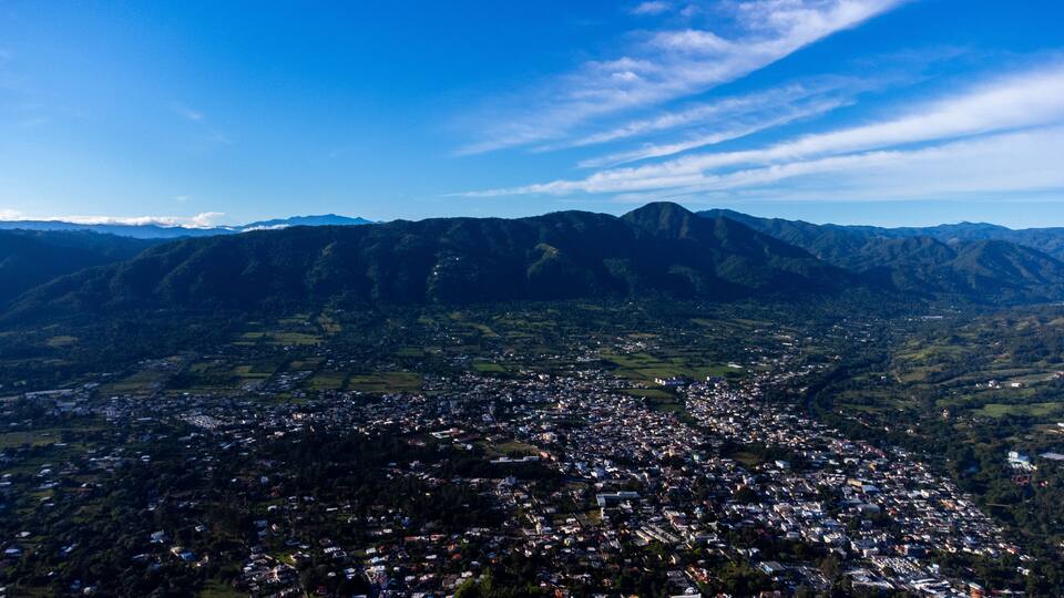 panorama of the city of the mountains