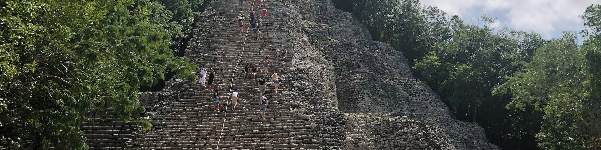 The approach, beautiful experience hiking the Coba ruins.