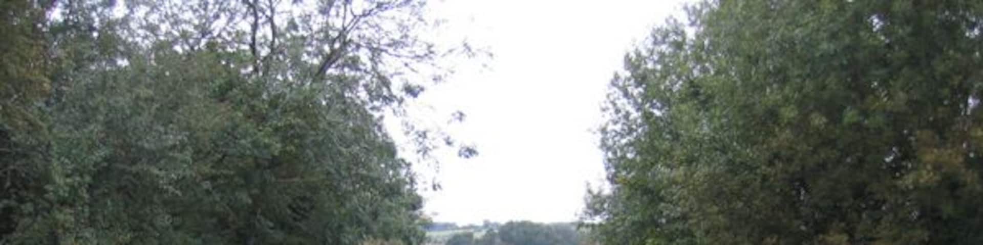 View from Campton Road, Meppershall, Beds. the end of Meppershall Airfield's grass runway is on the right.