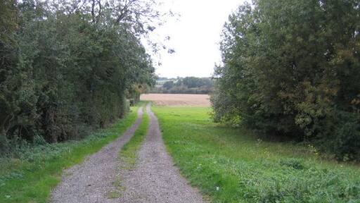 View from Campton Road, Meppershall, Beds. the end of Meppershall Airfield's grass runway is on the right.