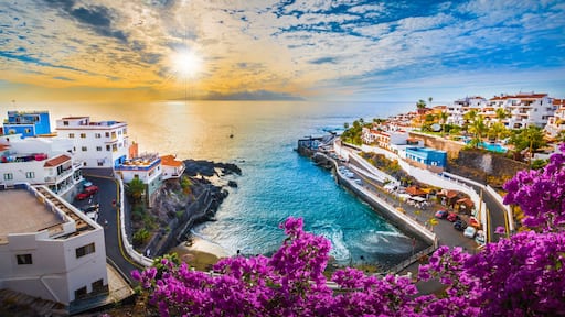 Sunrise in Puerto de Santiago city, Tenerife, Canary island, Spain