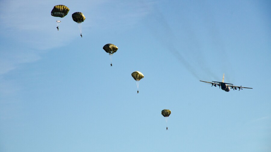 Airborne operations at Fort Bragg, North Carolina
