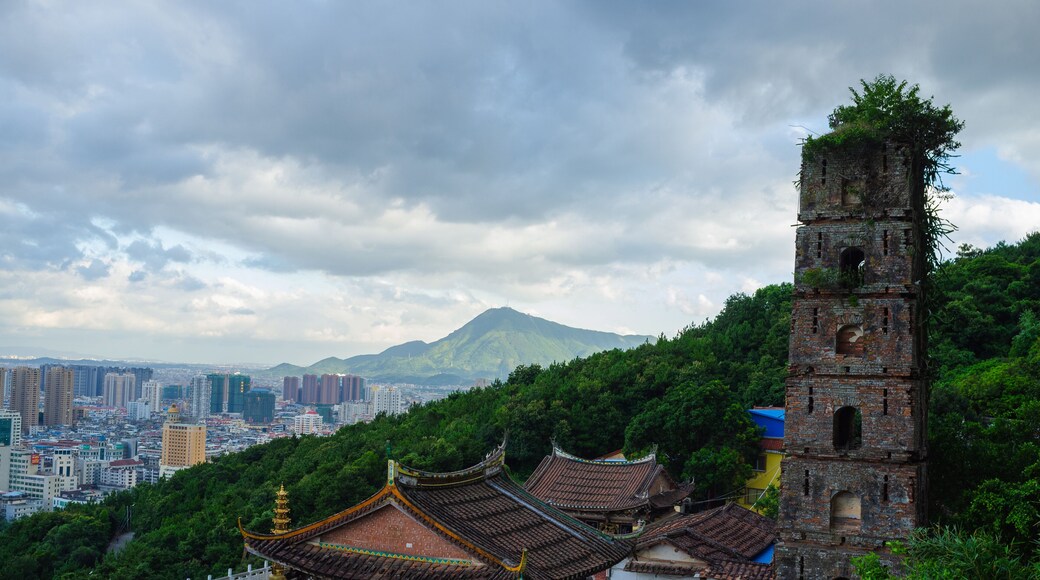The temple on the mountainside, located in Putian, China