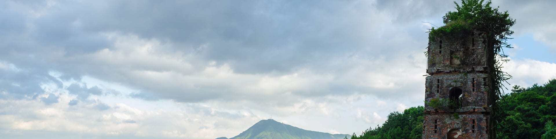 The temple on the mountainside, located in Putian, China