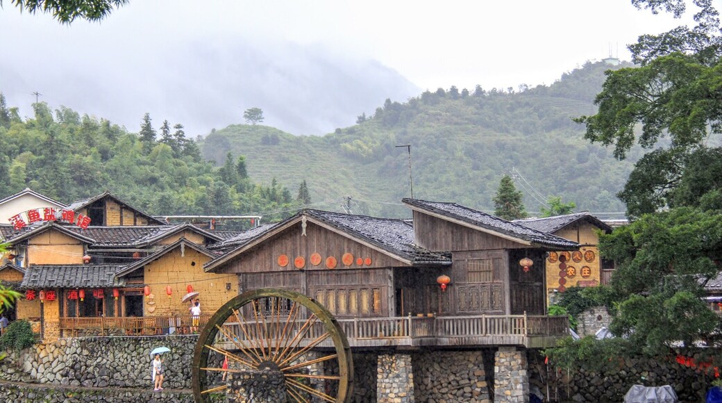Beautiful village at Hakka Village at Fujian, China #red #redphoto # architecture #travel #China