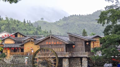 Beautiful village at Hakka Village at Fujian, China #red #redphoto # architecture #travel #China