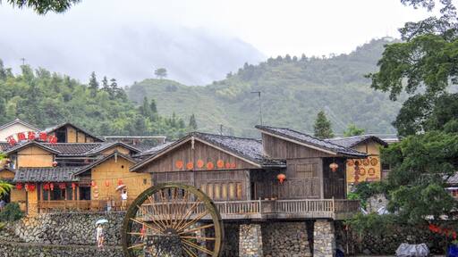 Beautiful village at Hakka Village at Fujian, China #red #redphoto # architecture #travel #China
