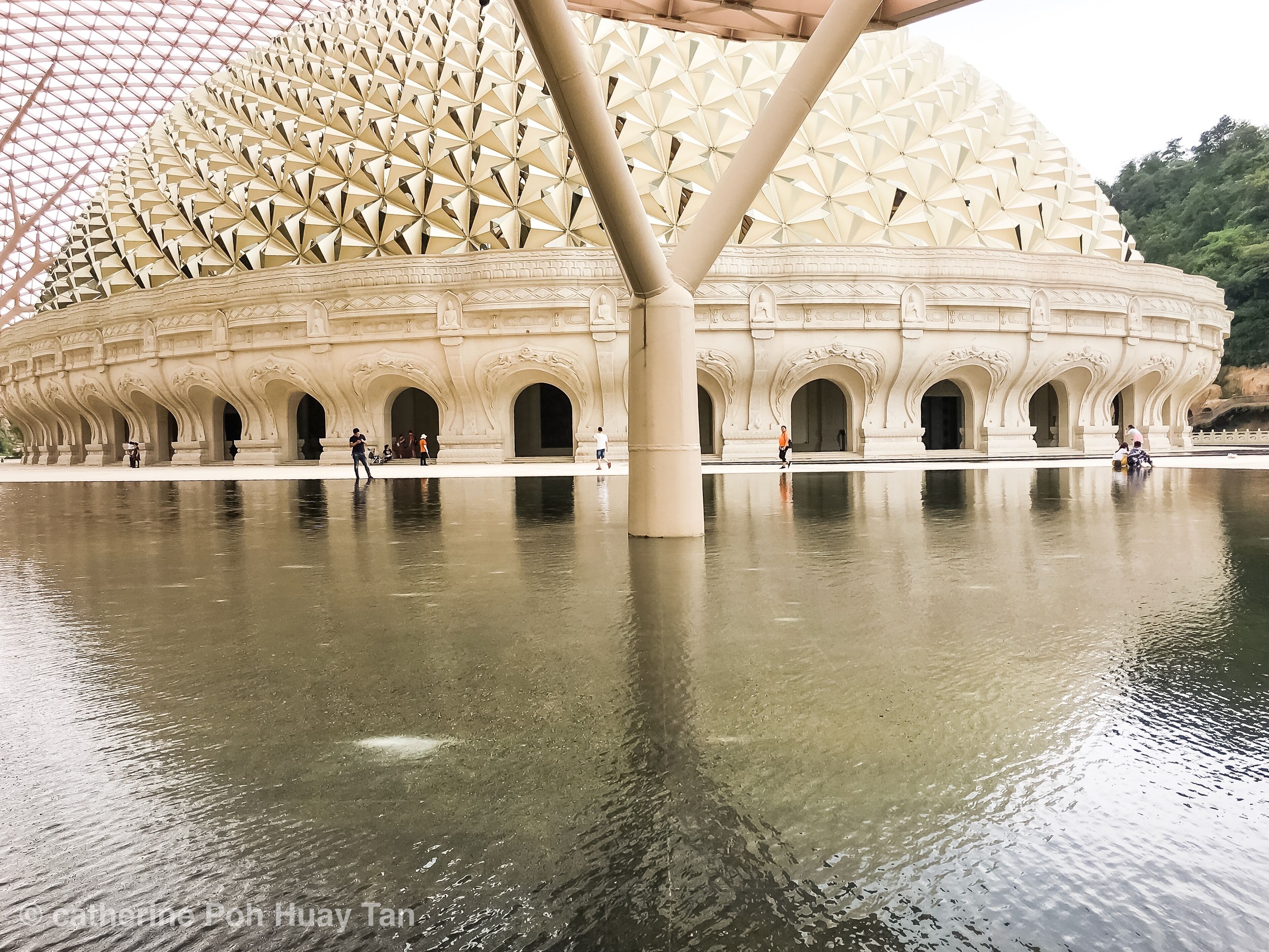 佛丁官, 牛首山, 南京, Niushoushan, Nan Jing, China - stunning building for the Buddhism museum n glad we managed to visit this grand place - still not fully completed but there are so much to see #travel  #red #landscape #china #hiking #architecture #hiking #nationalpark #adventure