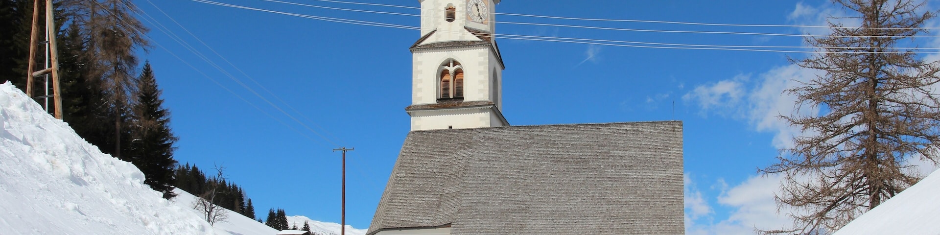 Wallfahrtskirche zu Unserer Lieben Frau Mariahilf in Kartitsch, Österreich.