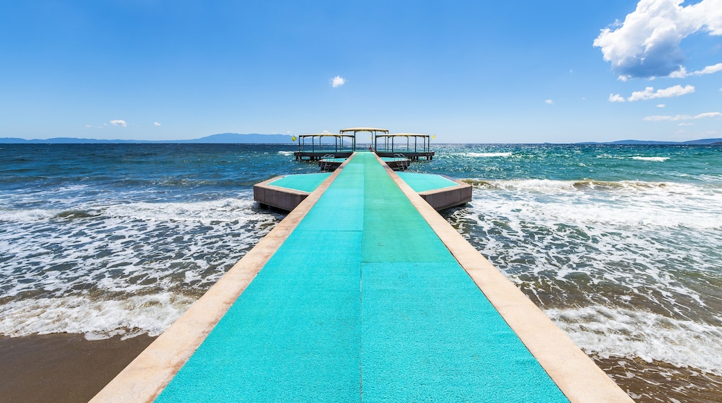 Ozdere Town coastal view in Turkey