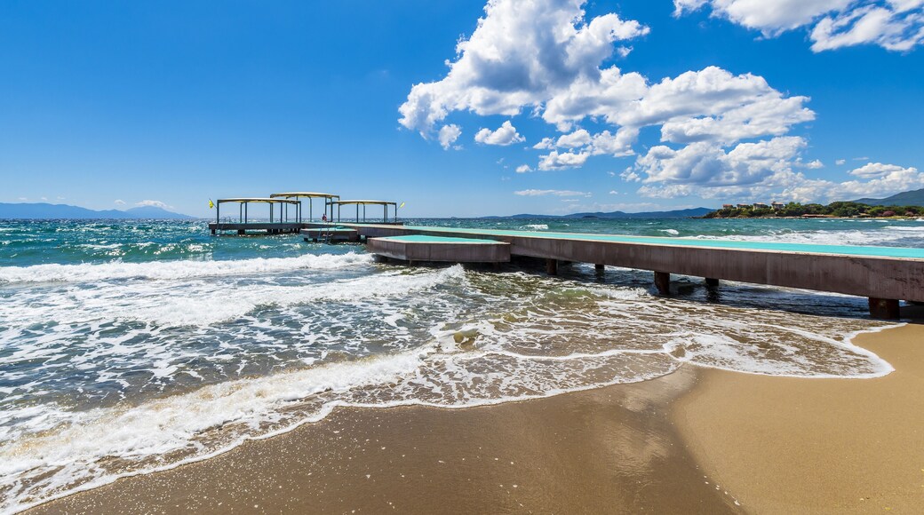 Ozdere Town coastal view in Turkey