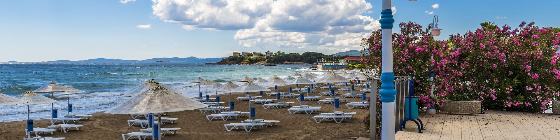 Ozdere Town coastal view in Turkey