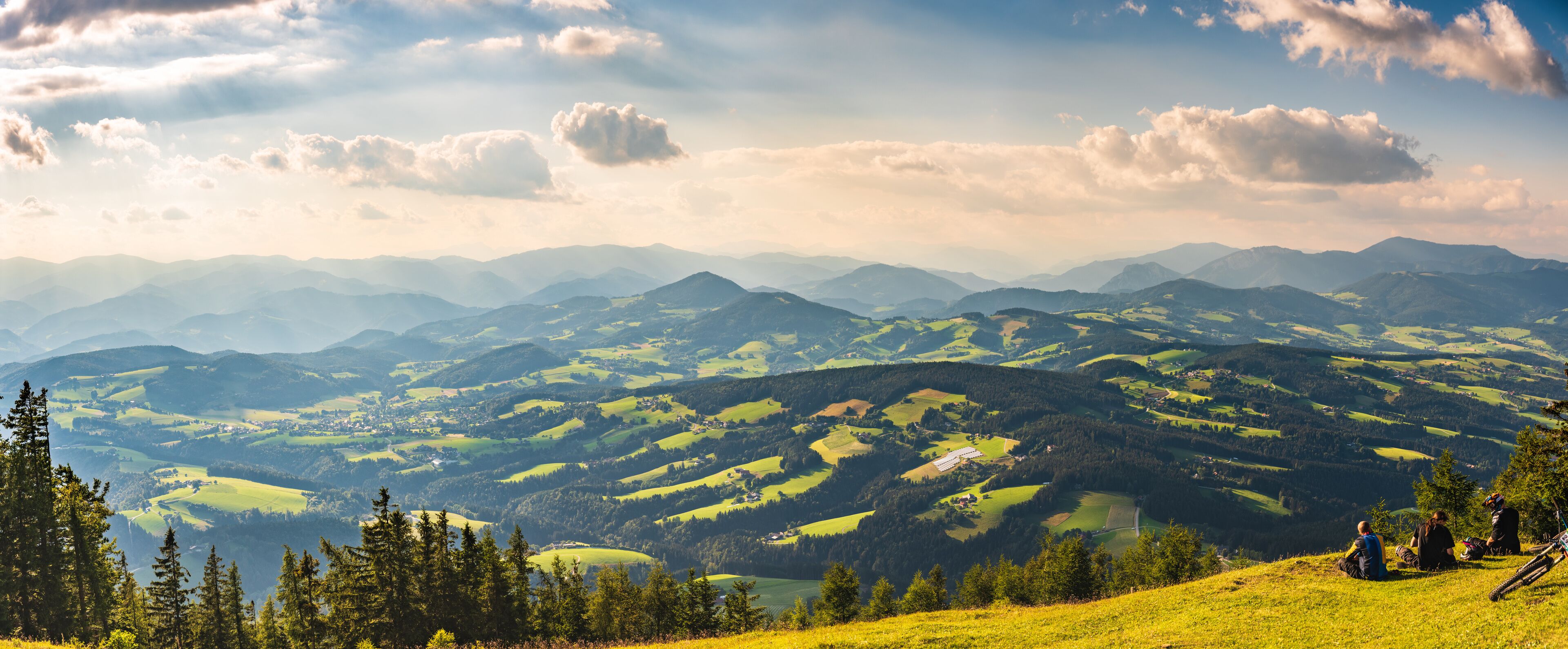 View from Shockl mountain in Graz. Tourist spot in Graz