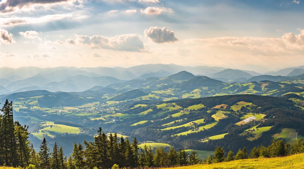 View from Shockl mountain in Graz. Tourist spot in Graz