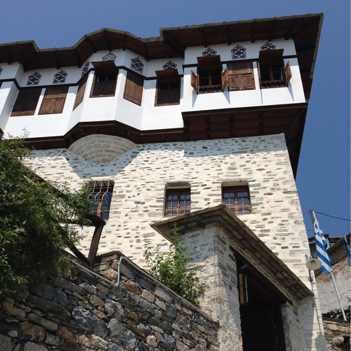 Traditional house in Makrinitsa village. A representative example of the local architecture.