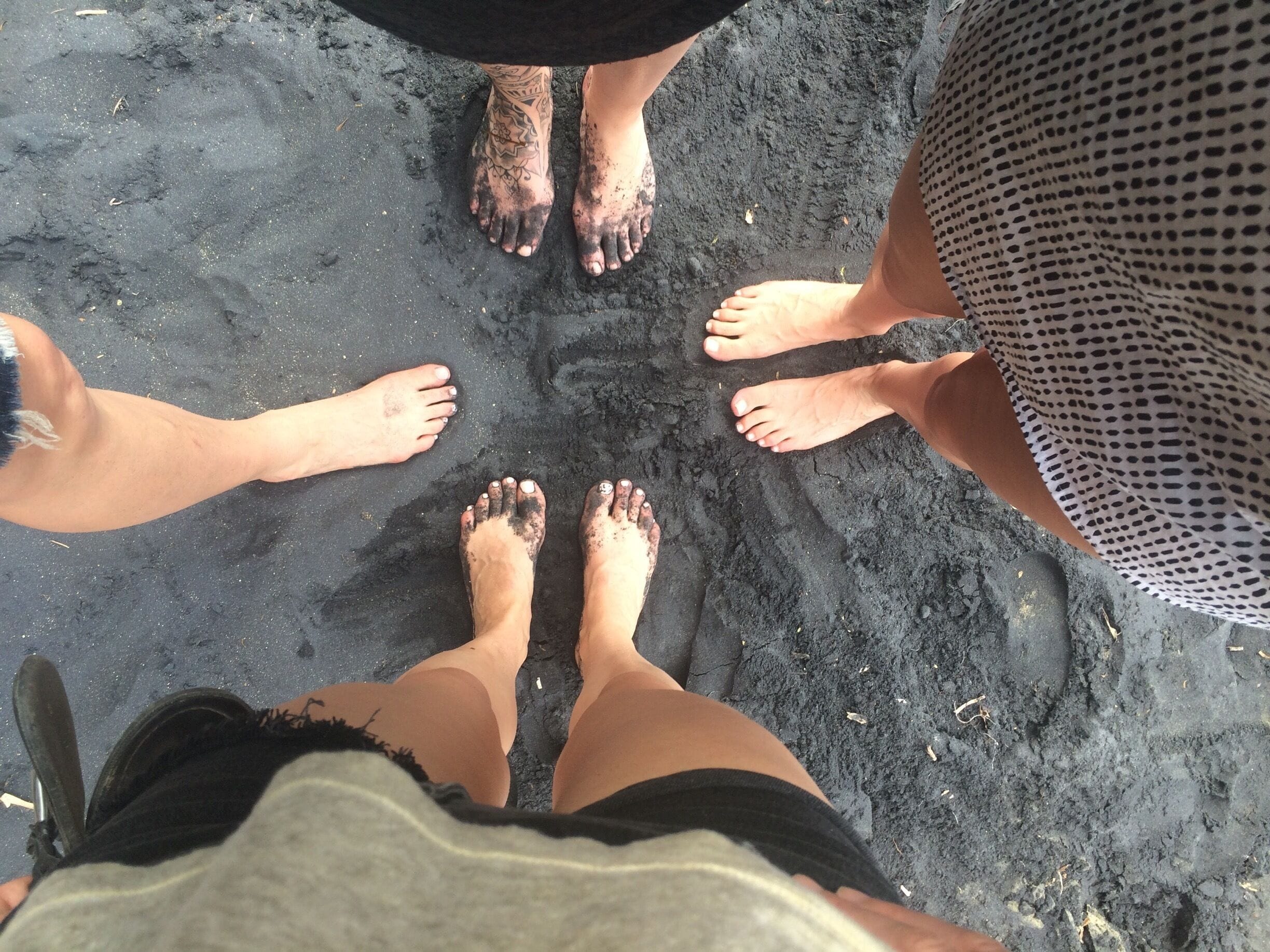Park right after mile marker 7, take a short jaunt through the jungle (where there are tons of crabs) and enjoy the softest black sand beach! It's def a checklist item. 