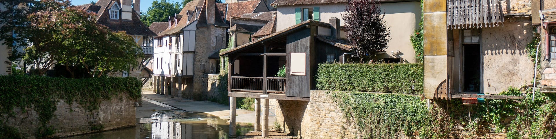 view of the Salies-de-Bearn village in the French Pyrenees