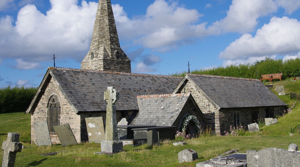 12th Century Church in the Dunes behind Daymer Bay. Grade I listed by English Heritage. View from the south west.