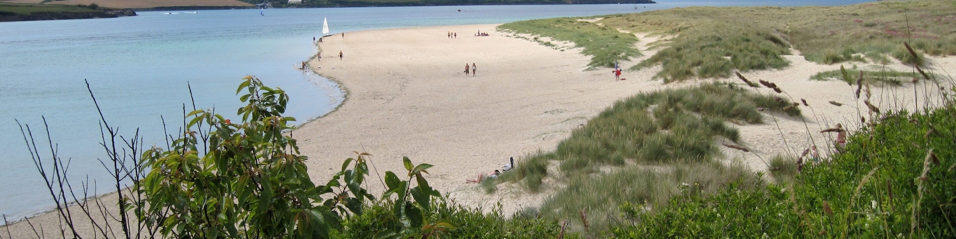 Mündungstrichter des Flusses Camel an der Padstow Bay in Cornwall, England