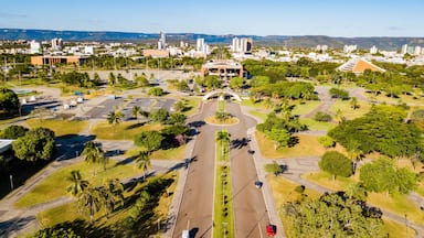Palmas, Tocantins. Aerial view of Praça dos Girassóis