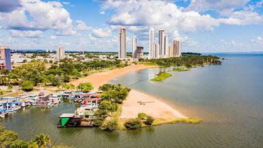 Aerial view of Praia da Graciosa, Palmas, Tocantins