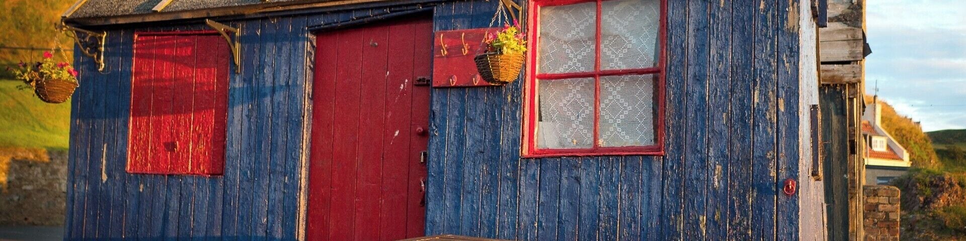 Storage sheds at St Abbs harbour.
