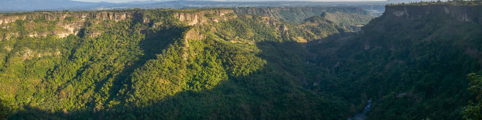 Panoramic mountain scenery at Jalcomulco, Veracruz
