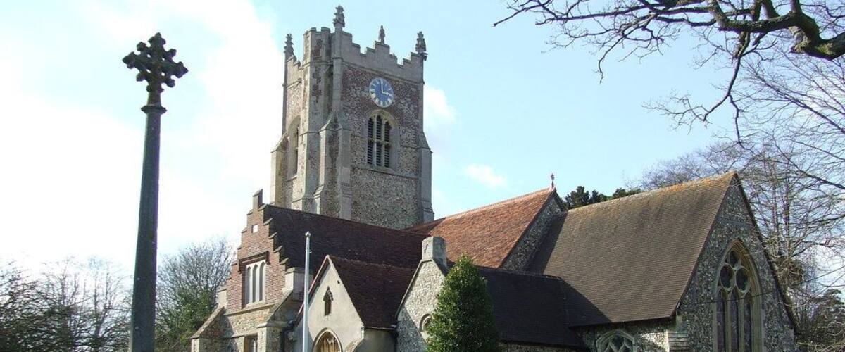 St Andrew's parish church, Great Yeldham, Essex, seen from the southeast