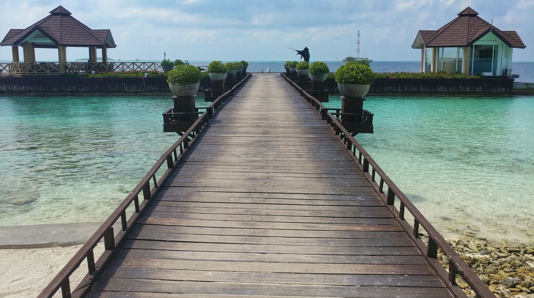 The dock leading to the speed boat from Ellaidhoo...always better when arriving!