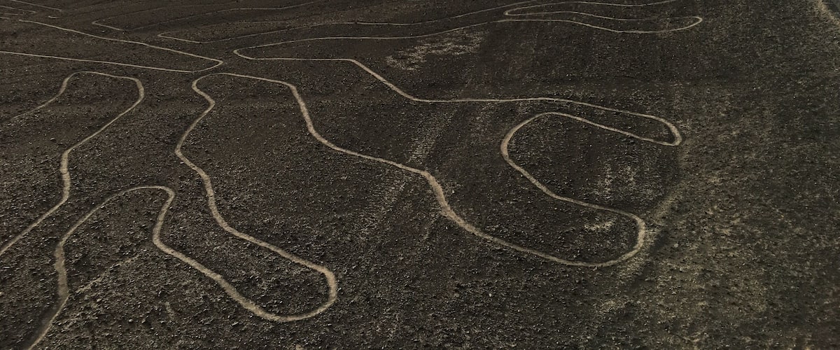 The Nazca Lines are a series of large ancient geoglyphs in the Nazca Desert, in southern Peru.